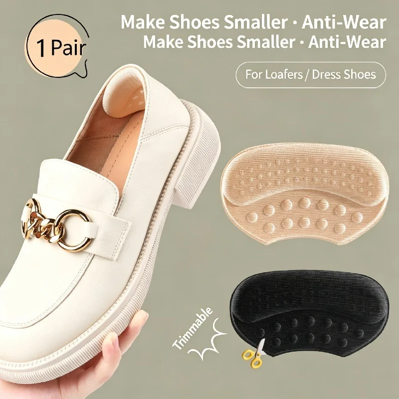 1 Pair Heel Protector Pads for Loose Oversized Shoes, Anti‑Slip Shoe Fillers Prevent Heel Slipping, Abrasion & Blisters