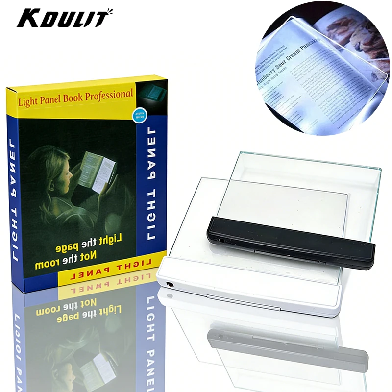 LED Book Light,LED Flat Panel Eye Protection Reading Lamp,Battery Operated Portable Paper-Thin Bookmark Light,Bed,Travel,Gifts