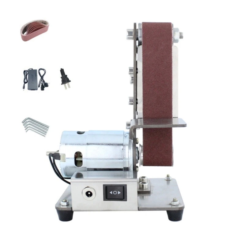 R9JF Small Belt Grinding Tool with Variable Speed Control High Torques Grinder Compact Sanding Machine for Detailed Finishing