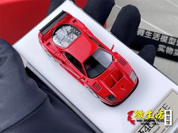 Newly Stocks DMH 1:64 F40 GTE Rosso Corsa Color Resin Model Car In 2024