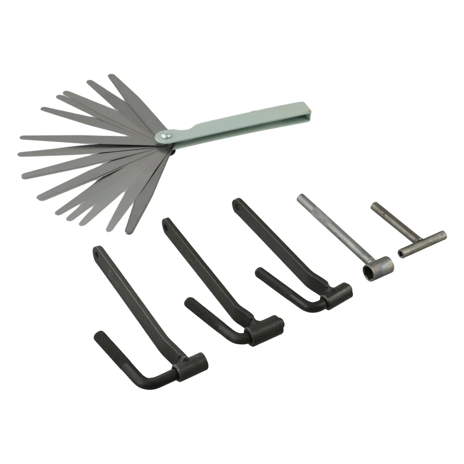 

Precision Motorcycle Valve Adjustment Tool Set 6pcs with Wrenches and Feeler Gauge for Optimal Engine Performance