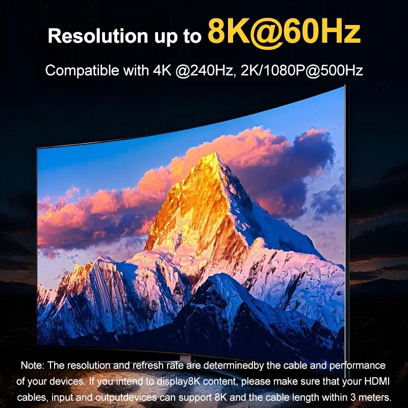 DP To HDMI Connector 8K Display Port DP to HDMI-compatible Adapter Converter Video Audio Plug Switch for TV Laptop Computer