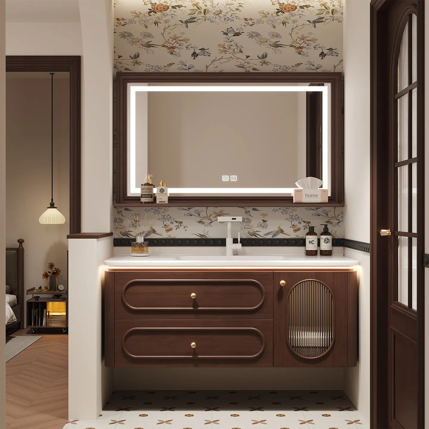 

Керамическая интегрированная раковина, комбинация тумбы для ванной, умывальник для ванной, окрашенная тумба для ванной.