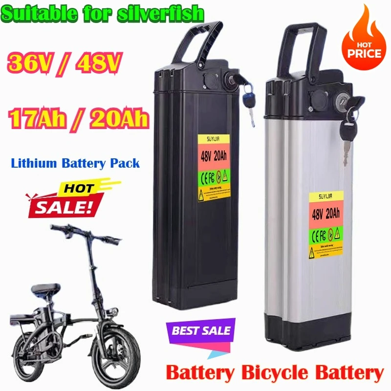 Air Fast Transportation，36V/48V17Ah20Ah 18650 High-capacity Lithium Battery Pack Suitable for Silver Fish Motors Below 250-3000W