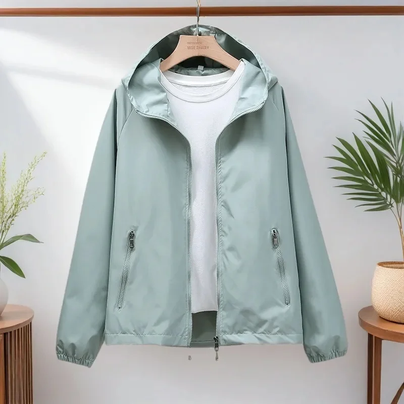 선 스크린 코트 여성 새로운 느슨한 대형 통기성 태양 보호 의류 자켓 패션 야외 얇은 코트