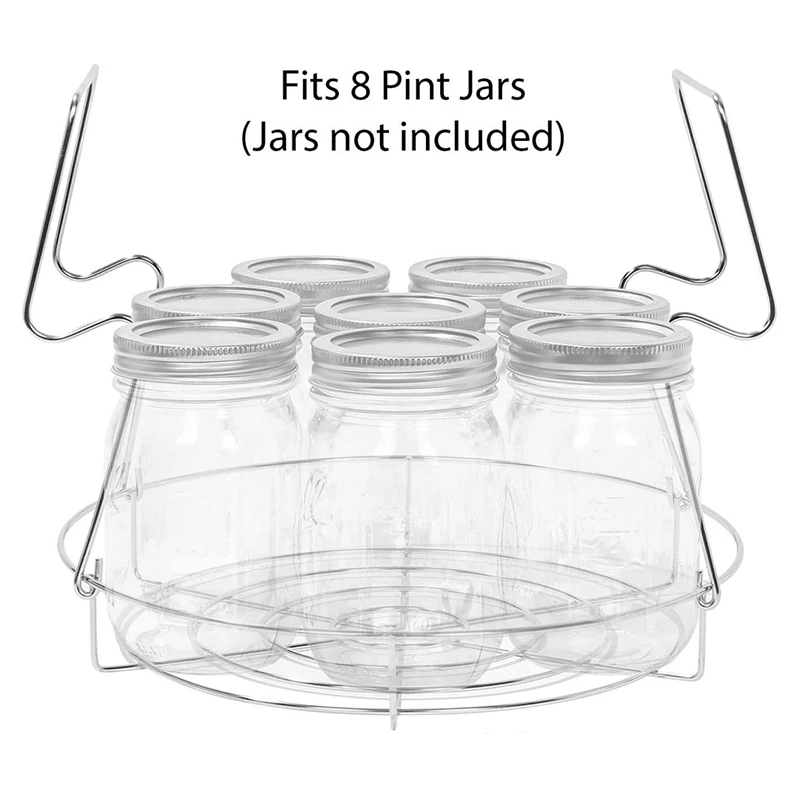 Canning Rack,Canning Jar Rack,Steamer Rack for Water Bath Canning or Pressure Canning,Fit for Kinds of Jars-Silver