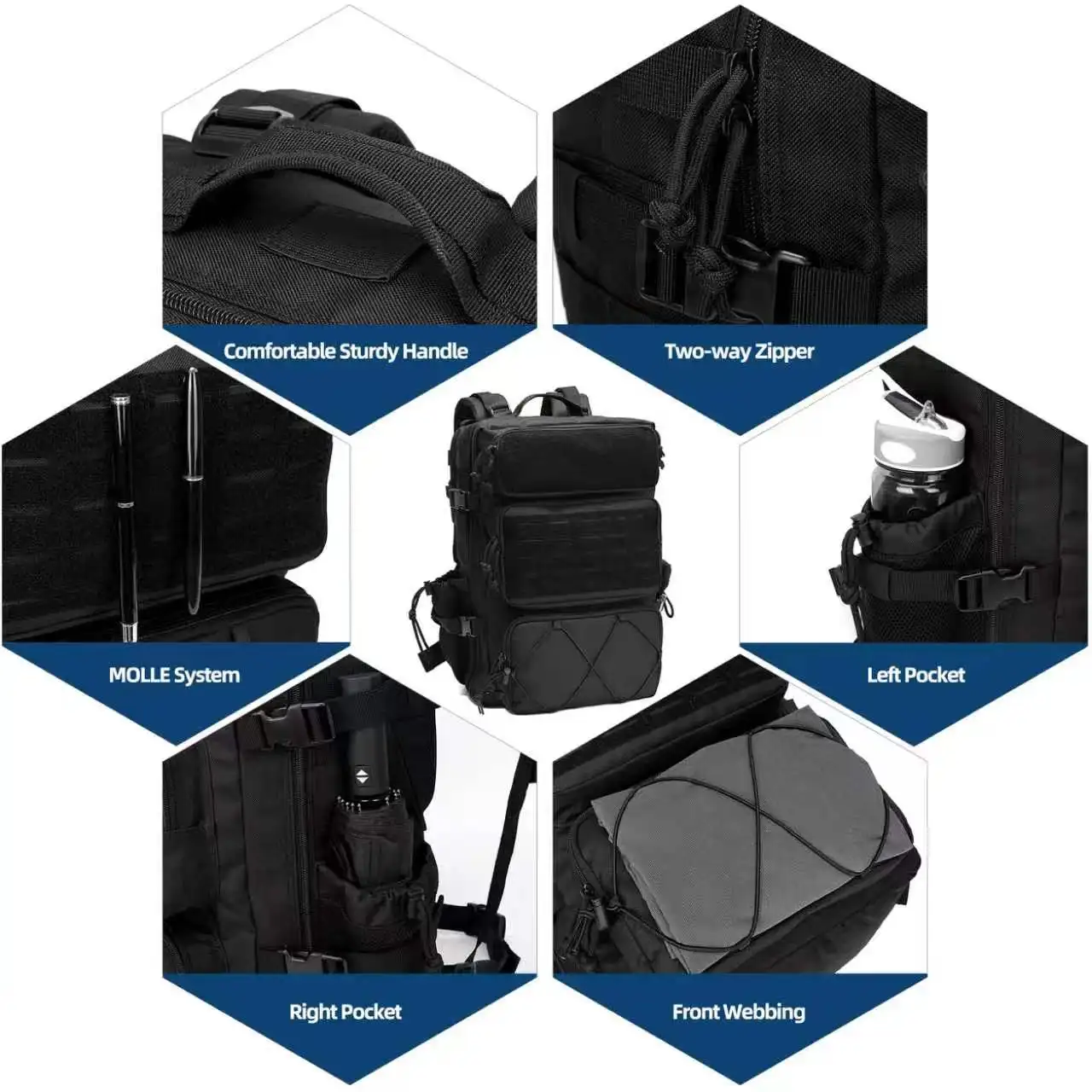 Backpack Sports Outdoor Backpack Men's Waterproof Bag Multifunctional Design Mountaineering Backpack Cycling Camping