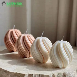 3D Swirl Scented Candles Aesthetic Unique Spiral Curve Aromatic Home Decorative Candles Smokeless In Colored Room Decor