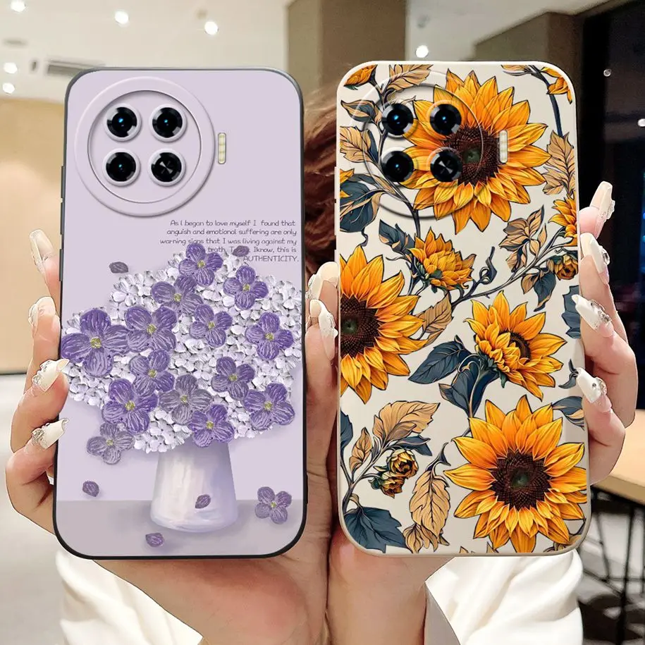 For Tecno Spark 20 Pro Plus KJ7 Case New Fashion Flower Cactus Shockproof Silicone Soft Back Cover For Teno Spark 20 Pro+ Bumper