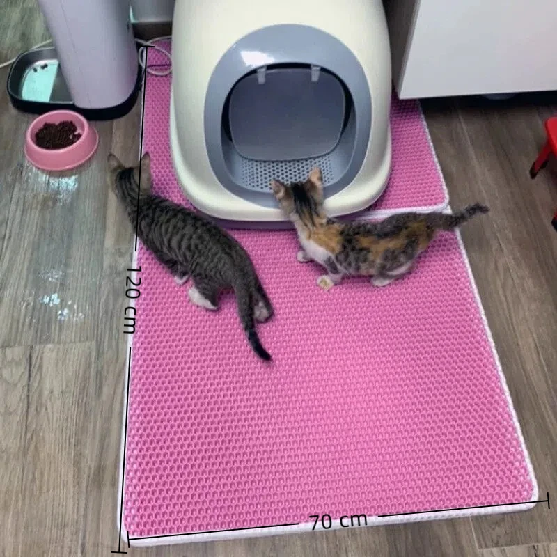 70x120cm Cat Litter Mat Water Urine Proof Double Layer Pet Foldable Cat Litter Trapping Pet Carpet Bed Pads Pet Clean Supplies