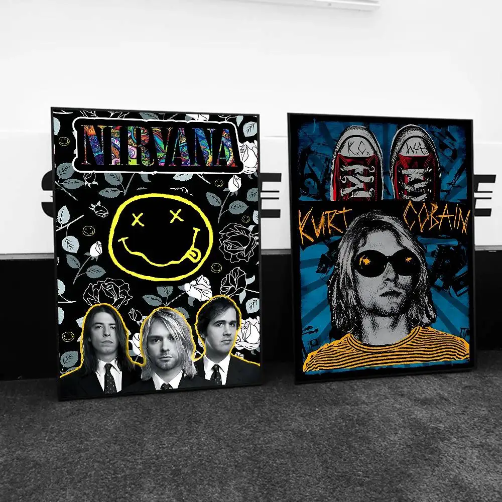 Hot N-Nirvana-K-Kurt Cobain Poster Print A5 A4 A3 A2 Wall Art Decor For Room Office Gift For Fans