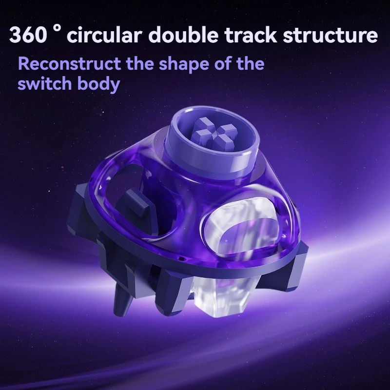 

UFO Phantom Purple Magnetic Switch Customized Translucent HIFI 40g Trigger Switches for Gaming Mechanical Keyboard Accessories