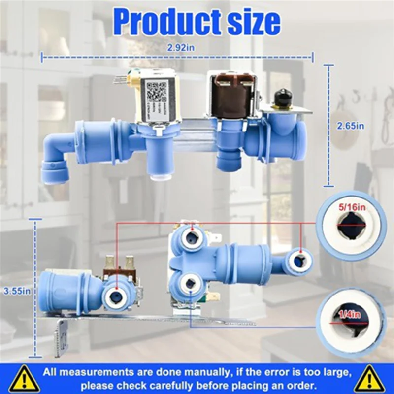 

ABKU-242252702 Впускной клапан воды для холодильника Frigidaire Kenmore Electrolux Водяной клапан для холодильника Замена 240531101