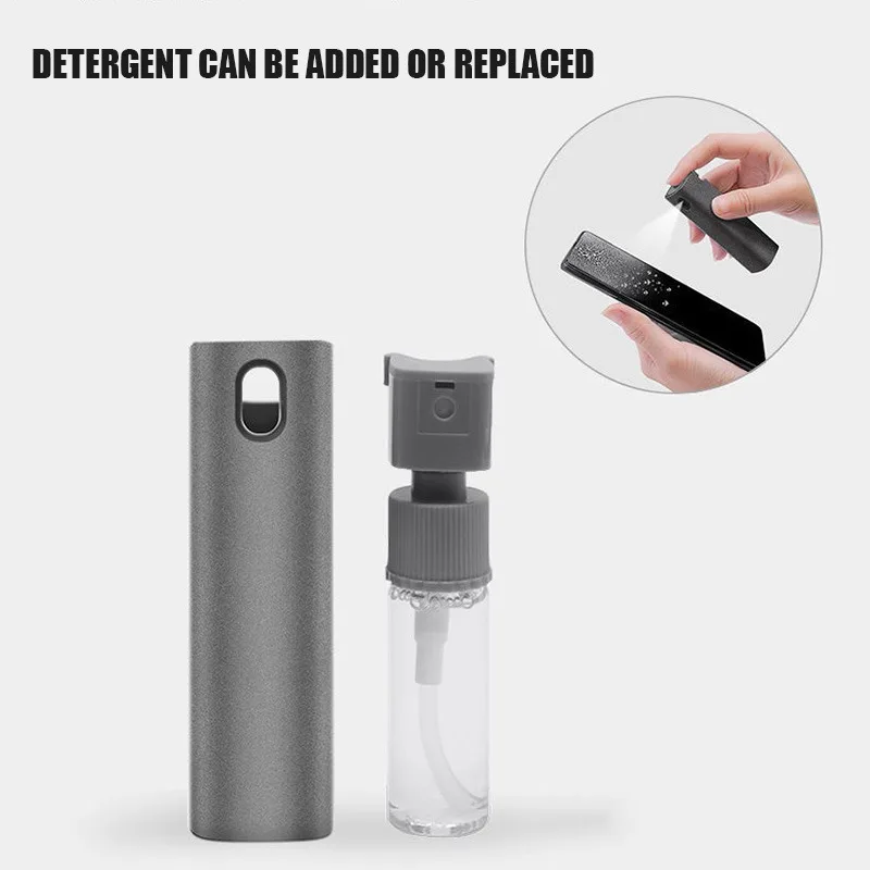 2 In 1 Phone Screen Cleaner Spray Glass Computer Screen Dust Removal Microfiber Cloth Set Cleaning Artifact No Cleaning Liquid