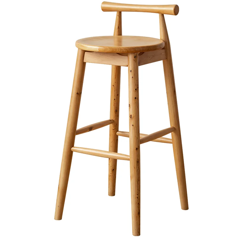 

All solid wood high chair bar stool home bar front desk bar stool cypress simple