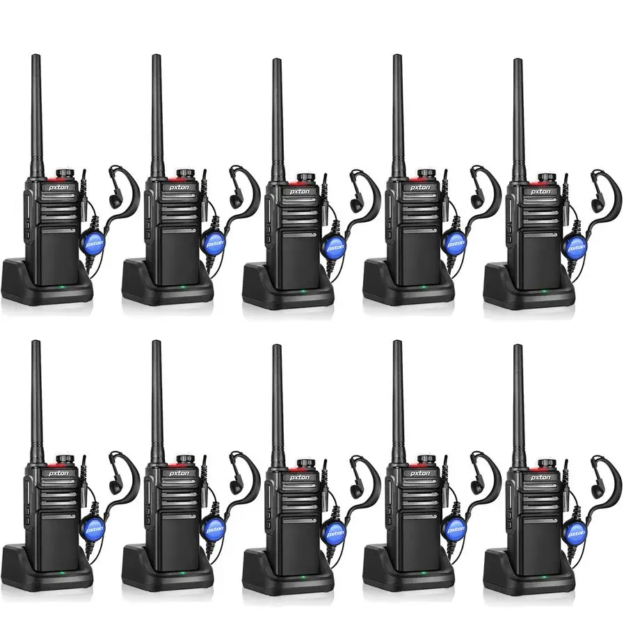 Водонепроницаемые рации для взрослых, работы и улицы. рации дальнего действия с наушниками и быстрой док-станцией для зарядного устройства