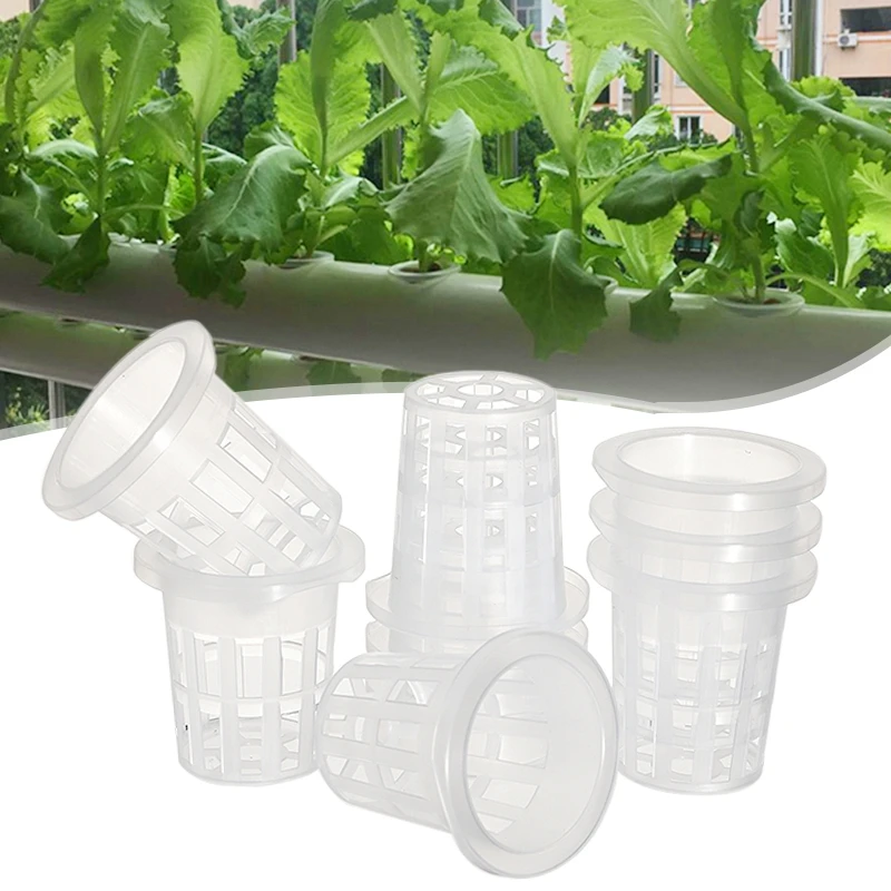Mesh Net Basket Veg Grow Nursery Cup Nursery Basket Plant Cultivate Pot Hydroponics Growing Basket Soilless