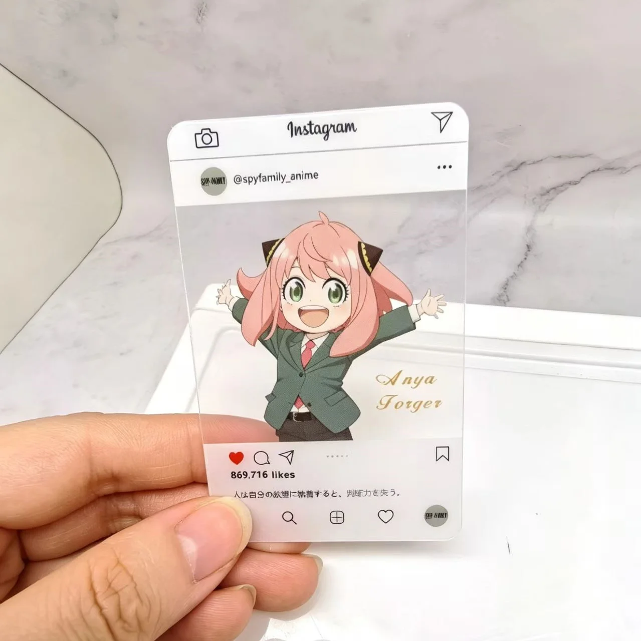 6Pcs/Set SPY×FAMILY Transparent PVC Small Card Anya Loid Yor Forger Anime Photocard Bookmark Decor Card Fans Collection Gift