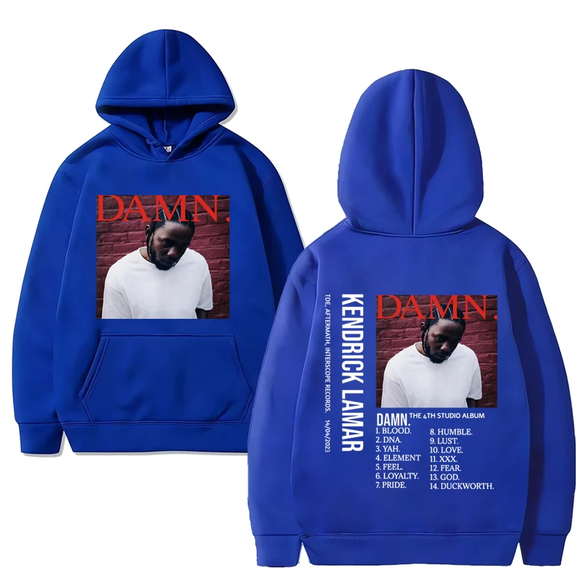 Rapper Kendrick Lamar Graphic felpa con cappuccio uomo donna hip hop streetwear Fashion Casual Fleece manica lunga oversize Unisex pullover