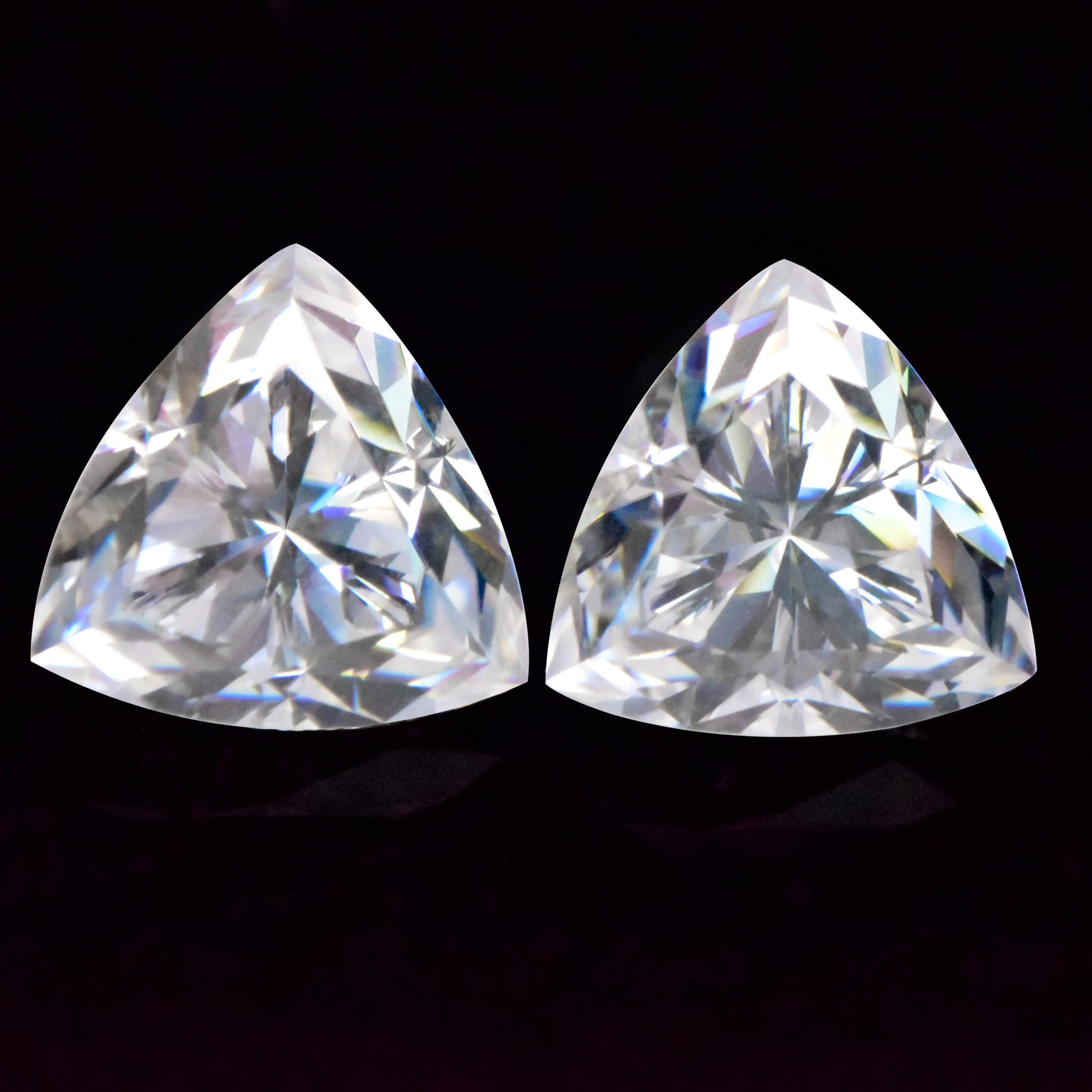 High Quality DEF VVS White Trillion Triangle Cut Loose Moissanite 0.1CT-3CT GRA Moissanite Diamond Gemstone For Jewelry Making