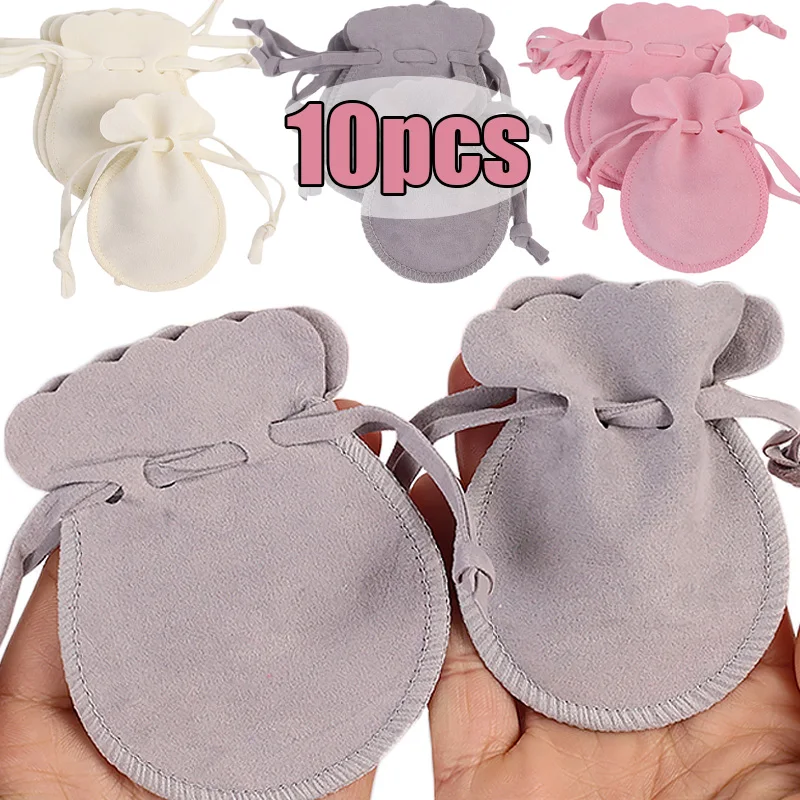 Cute Gourd Drawstring Bags Small Soft Velvet Jewelry Pouch for Gifts Ring Earrings Candy Display Storage Packaging Supply Case