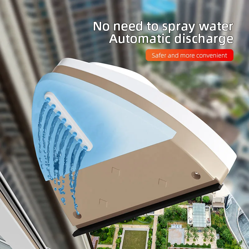 Magnetic Glass Window Cleaning Tool Household Office Special Window Cleaner Automatic Water Discharge Double-layer Wiper 2025