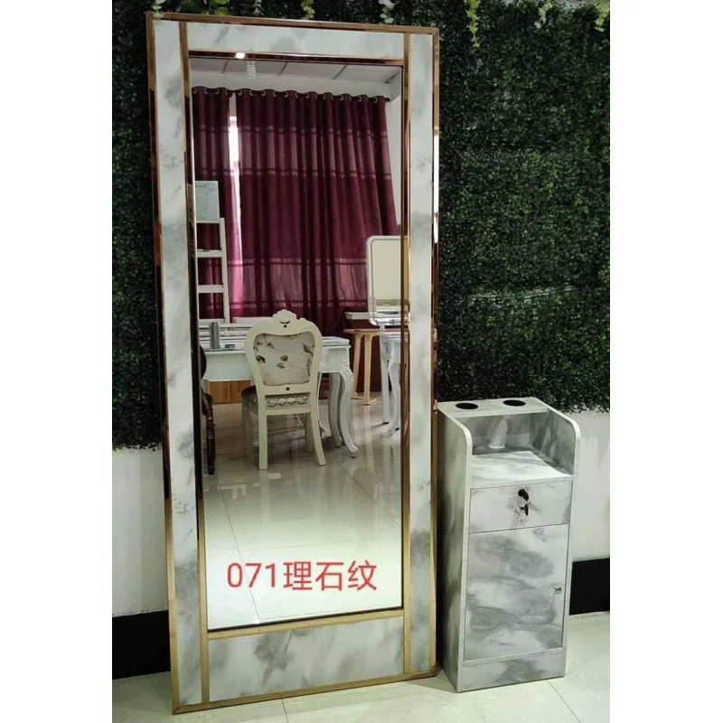 Hairdressing Shop Online Red Light Single sided Hair Dressing Mirror Barber Shop Double sided Hair Dressing Mirror Table Single