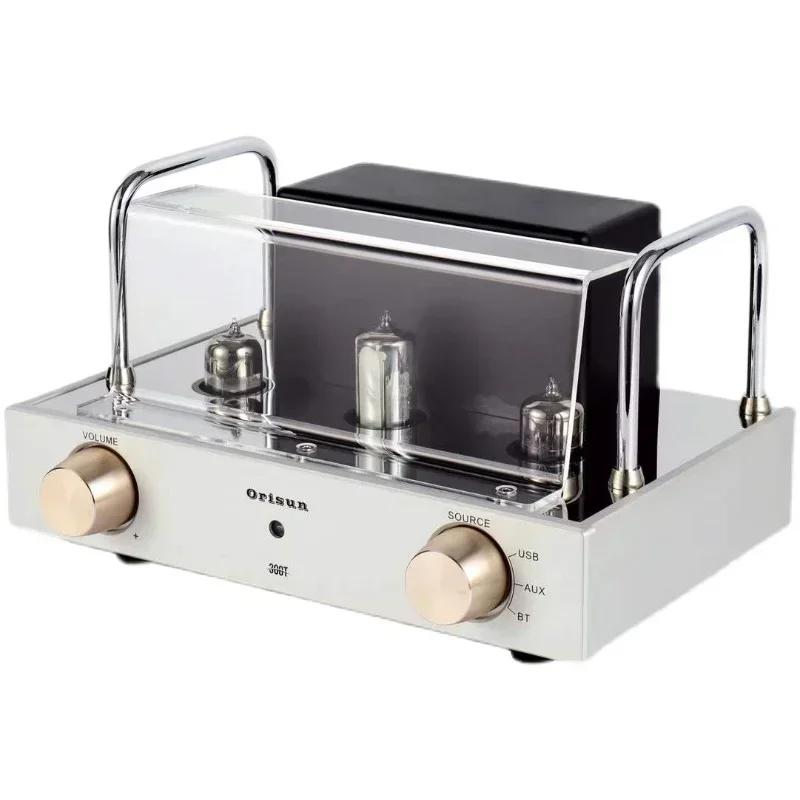 HiFi Intergrated Tube Amplifier Single-end Class A Valve Amp With Tube Cage High End 2.0ch Wooden Speaker Home Amplifier