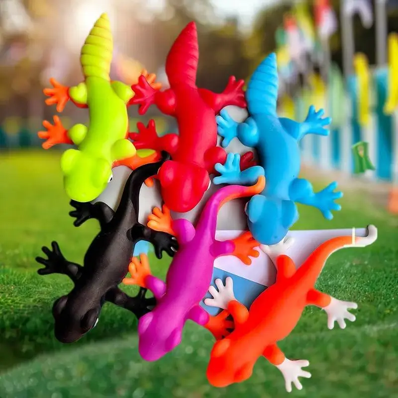 1Pcs Faux Lizard Vibrant Squishy Item, Cartoon TPR Expandable Lizard Toy, Soft Pressure Alleviating Squeeze Widget for Children