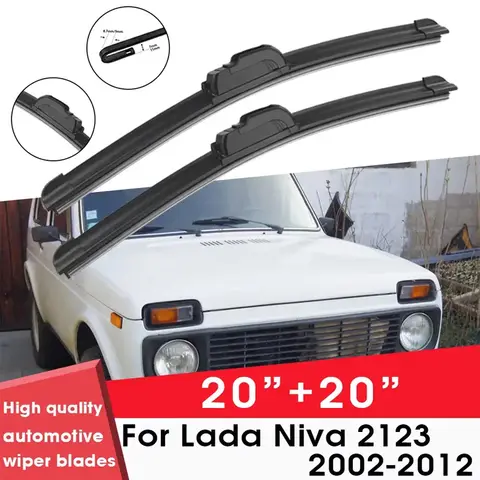 Car Wiper Blades Front Window Windshield Rubber Refill Wiper For Lada Niva 2123 2002-2012 20"+20" Car Accessories