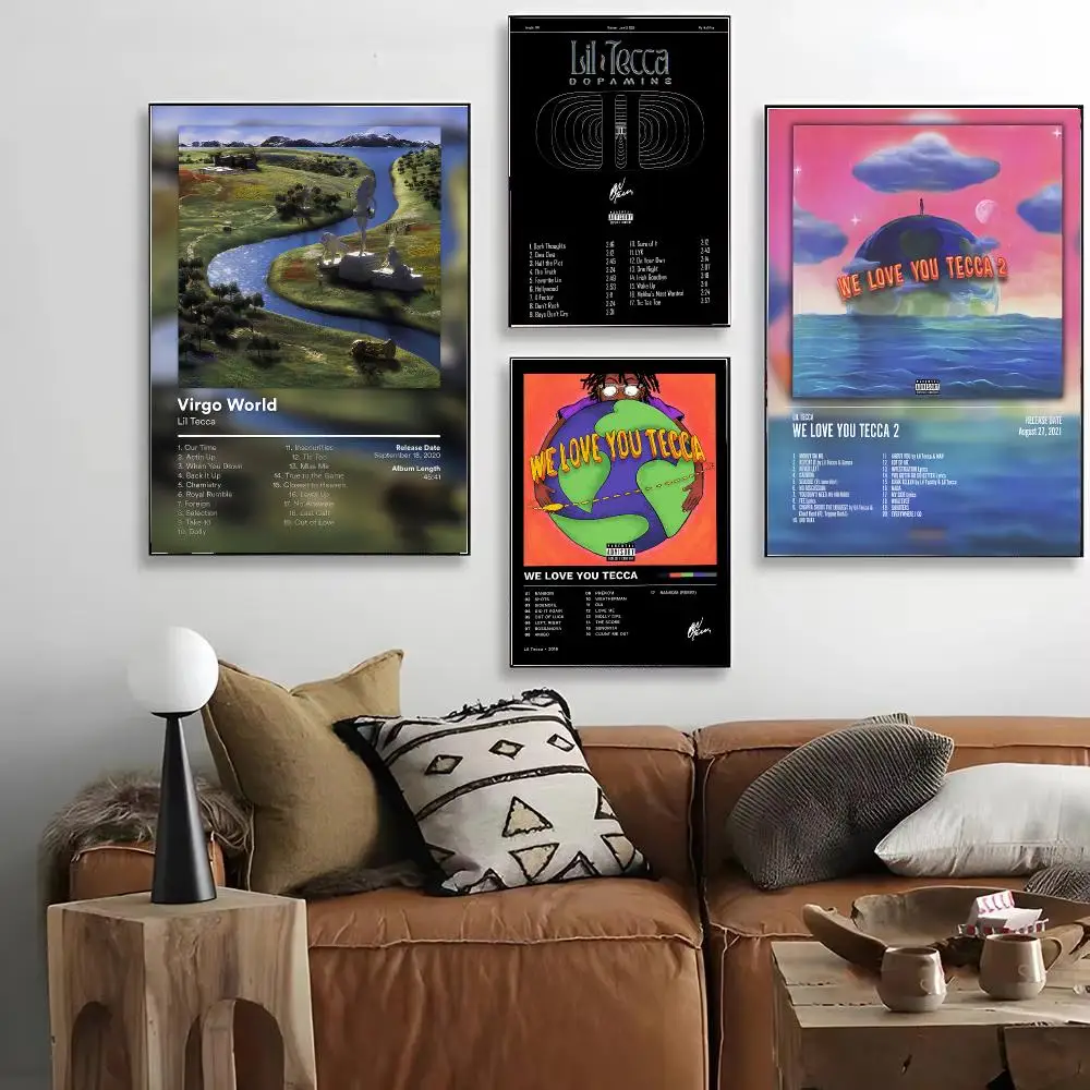 Singer L-Lil Tecca Music Album Poster HD Decorative Wall Art for Living Room Bedroom Café Stylish Home Décor Gift