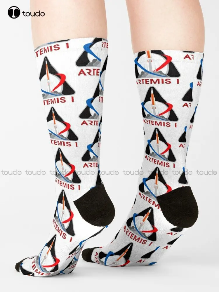 Artemis One New Logo Socks Socks High Quality Cute Elegant Lovely Kawaii Cartoon Sweet Cotton Sock Custom Gift Streetwear Funny