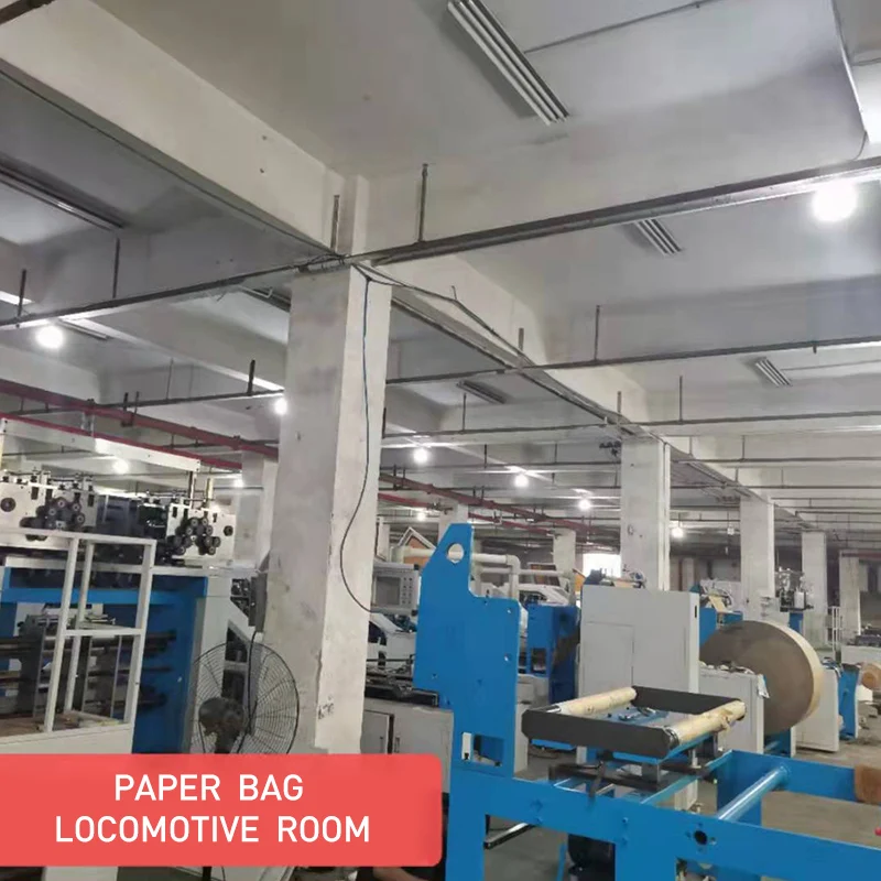 High Speed Automatic V Bottom Kraft Grocery Sandwich Food Paper Bag Making Machine Rope Handle Paper Bag Machine with Window