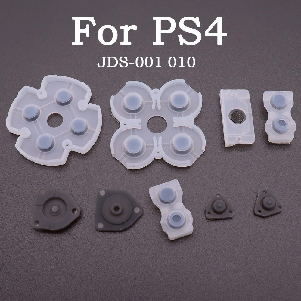 1Set For PS4 Controller JDS 001 JDS 010 JDS 030 040 JDM 050 055 Conductive Silicone Rubber Pads For PS4 L2 R2 Buttons