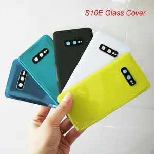 Bilashmart BackShell Back Glass Samsung Galaxy S10E SM G970F 5.8inches Battery Cover Rear Door Housing Panel Repair Parts Camera Lens Frame