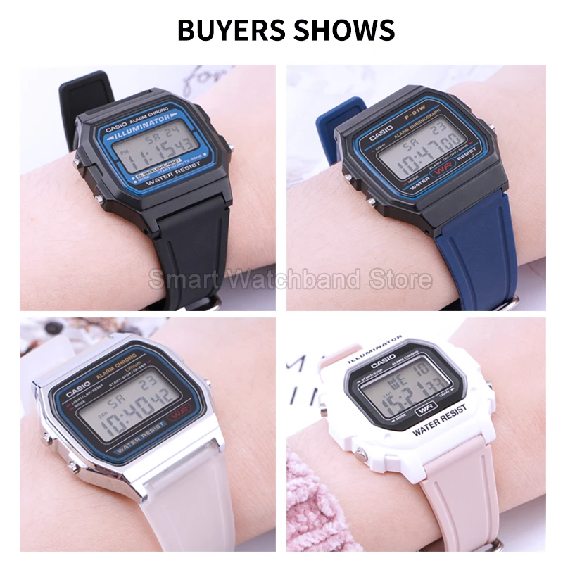 ل كاسيو AE-1300 A-158/168 F-84/94 18 ملم أسود محدب مناسب متين مانع للانزلاق للغوص في الهواء الطلق حزام السيليكون #3