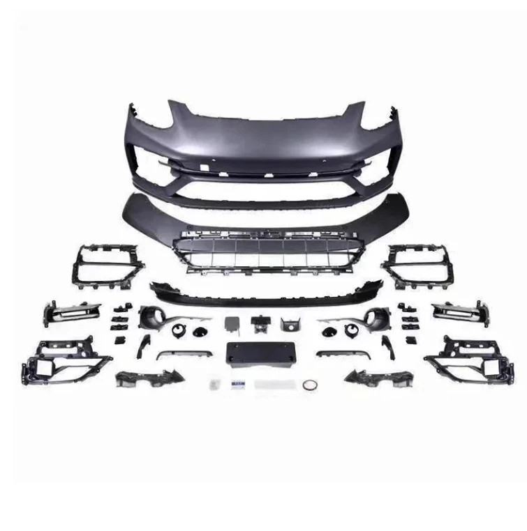 Для Porsche Panamera 2014-2016 от 970 до 971 комплект кузова в стиле TurboS, передний бампер, задние насадки для губ, автомобильная решетка, модификация переднего бампера