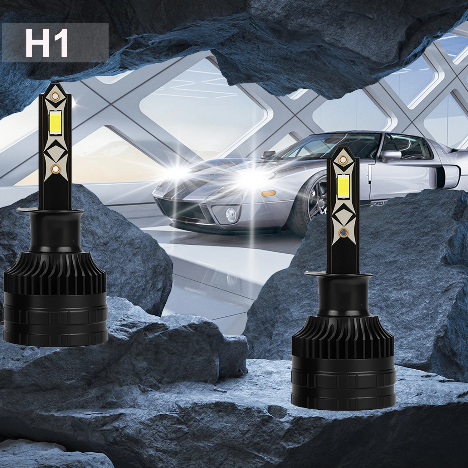 

Best LED Headlight H1 High/ Low Beam Auto Light Bulbs CSP 3570 6000K White Super Bright Car Light 180W DC12V