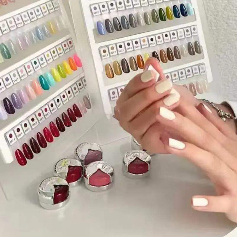 

{CCA33} Magnetic False Nail Tip Display Clear Natural Color Card Polish Gel Stand Board Nail Palette Manicure Nail Glue Practice