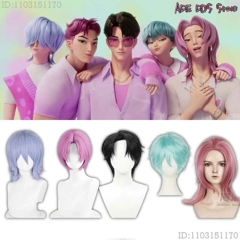 

K-Pop Jinu Saja для мальчиков, охотники на демонов, косплей Abby Mystery Romance, детская татуировка, наклейка, ролевая игра, Хэллоуин, группа A disfraz mujer