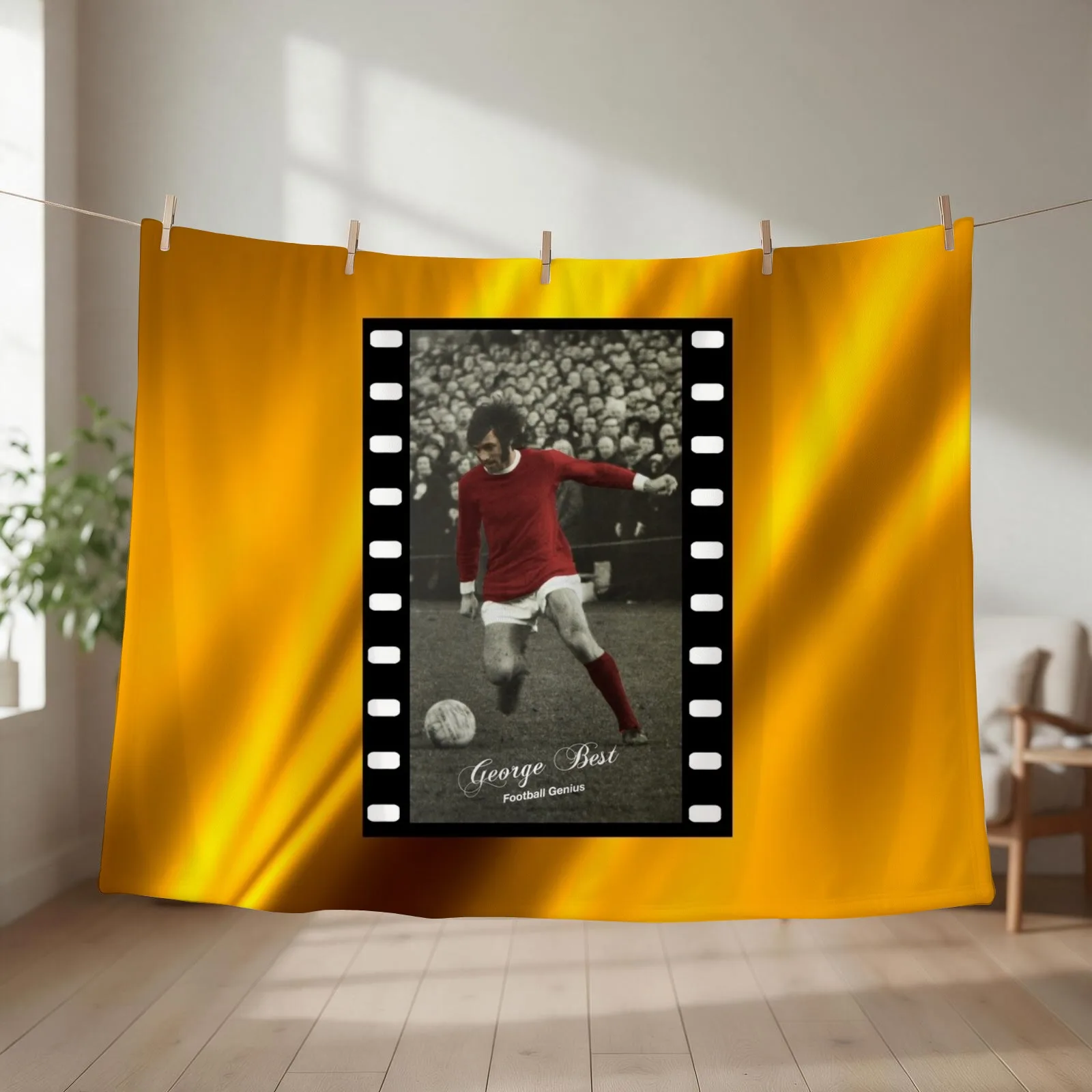 George Best - Football Genius Throw Blanket couch cozy soft plush fuzzy picnic outdoor blanket