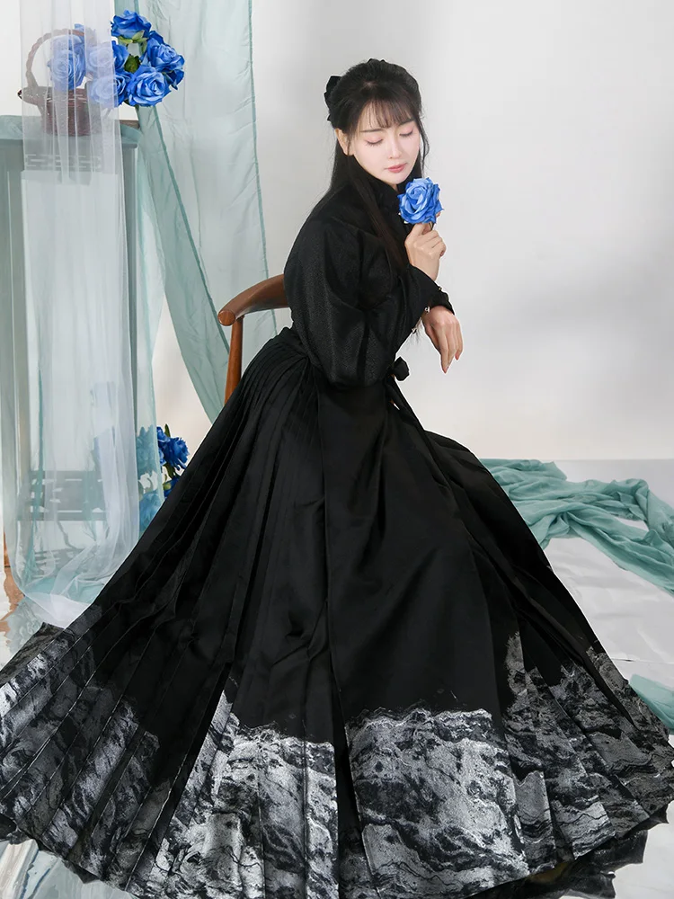 hanfu-original-pour-femme-style-dynastie-ming-tissage-dore-jupe-a-queue-col-montant-coupe-ajustee-tendance-style-national-ete