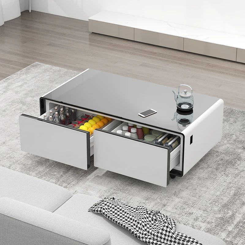 2026 Smart Furniture Mini Refrigerator Wireless Charging Multifunctional Touch Screen Music Player Smart Coffee Table