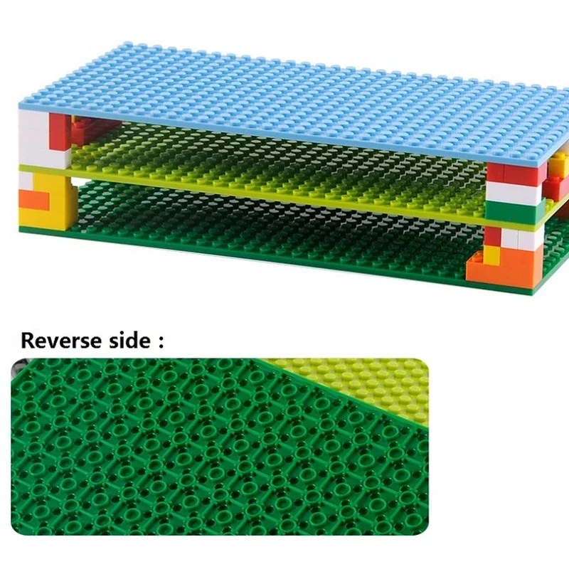 32x32 16x32 مزدوجة الوجهين اللوح الأساسي بناء الطوب الكلاسيكية كتلة لوحات لتقوم بها بنفسك كتلة بلاستيكية الجمعية جزء لعبة الماركات المتوافقة #5