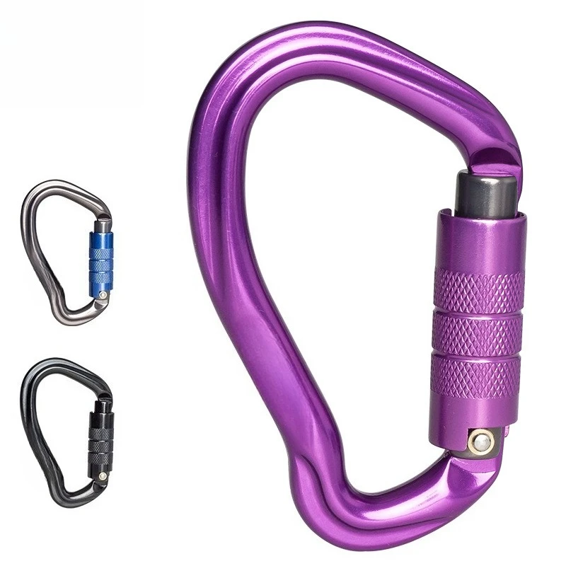 Rock Climbing Main Lock Automatic Thread Main Lock Mountaineering Downhill Pear-shaped Aerial Work Ice Climbing Main Lock