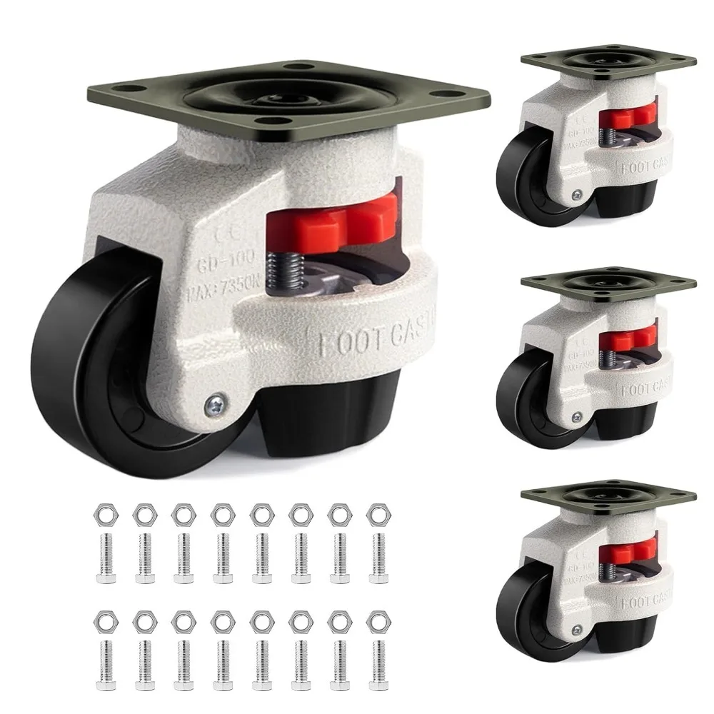 

Heavy Duty Leveling Machine Caster Adjustable Height Universal Anti-slip Wheel Machinery Caster for Vending ,Workbench Machine