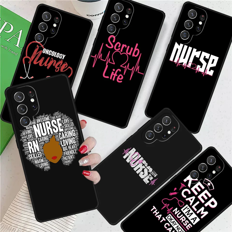 Nurse syringe heartbeat Medicine For Samsung Galaxy S24 Ultra S21 S22 S8 S9 S10E Note 10 20 Plus FE S23 Phone case Cover Coque