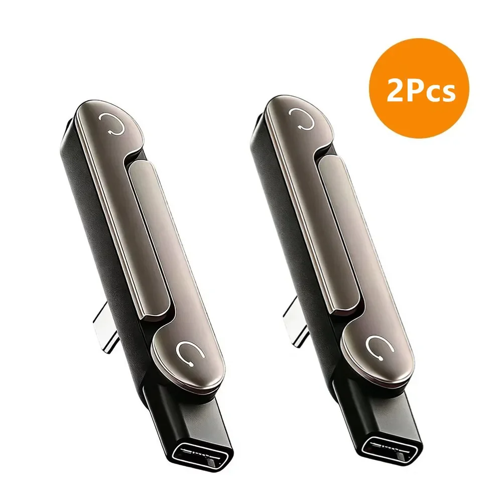 1/2/3 Stück Typ-C-Telefonladehalterungsadapter 240W Schnellladung OTG Typ-C-Stecker auf USB-C-Buchse Konverter mit klappbarem Halter