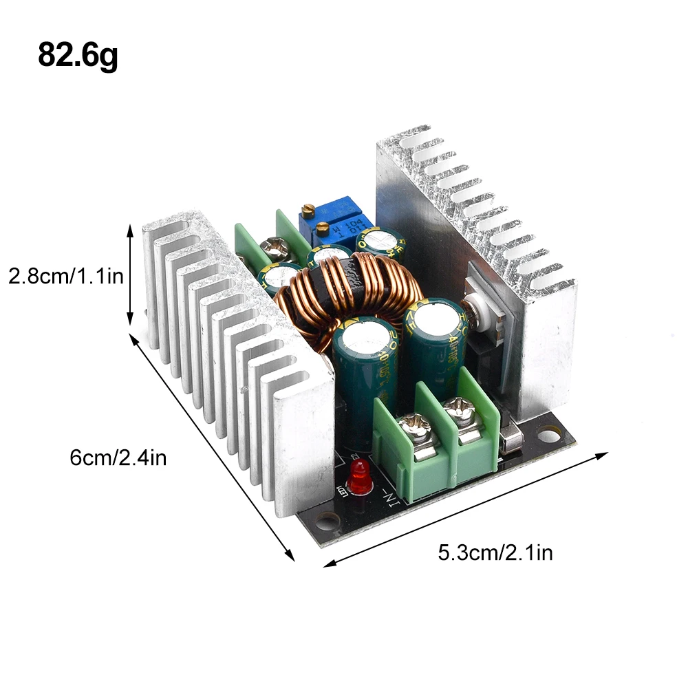 DC-DC step-down converter 300W 20A constant current adjustable step-down module LED electrolytic capacitor chip model: LM25116