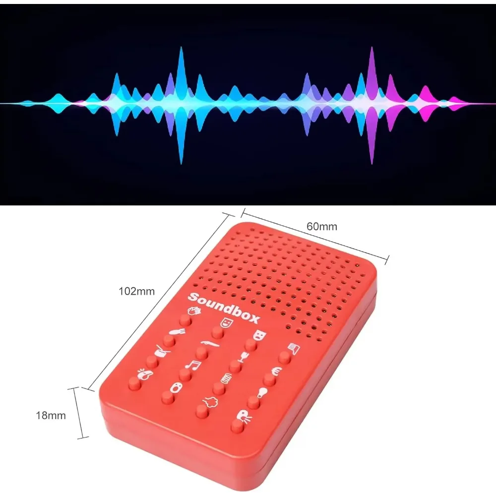 Alto-falante com 16 efeitos sonoros, alto-falante eletrônico, presentes de brincadeira para crianças e adultos, máquina de jogo vermelha divertida com ruído de peido de brincadeira